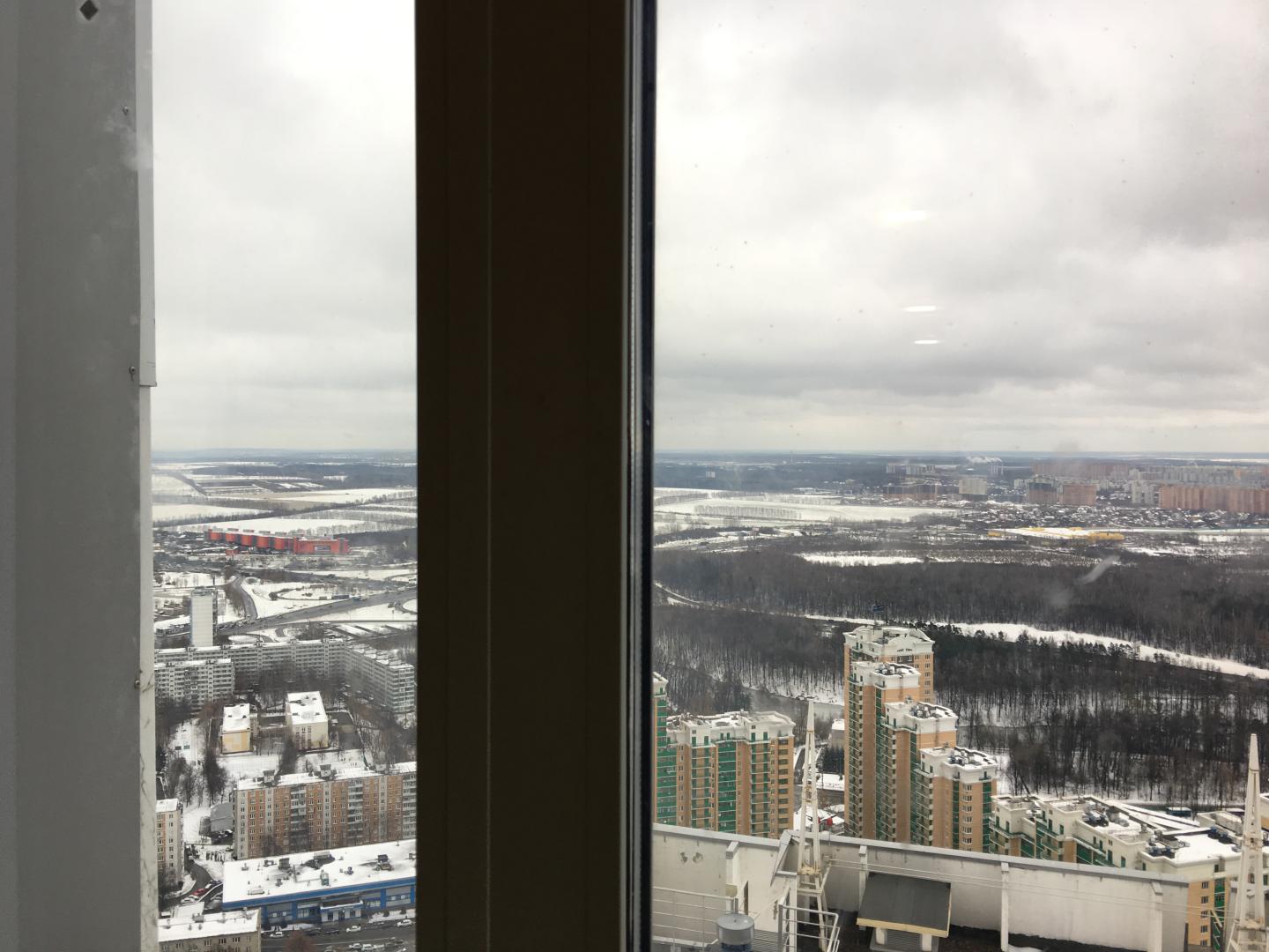Вид с 45 этажа ЖК "Загорье"