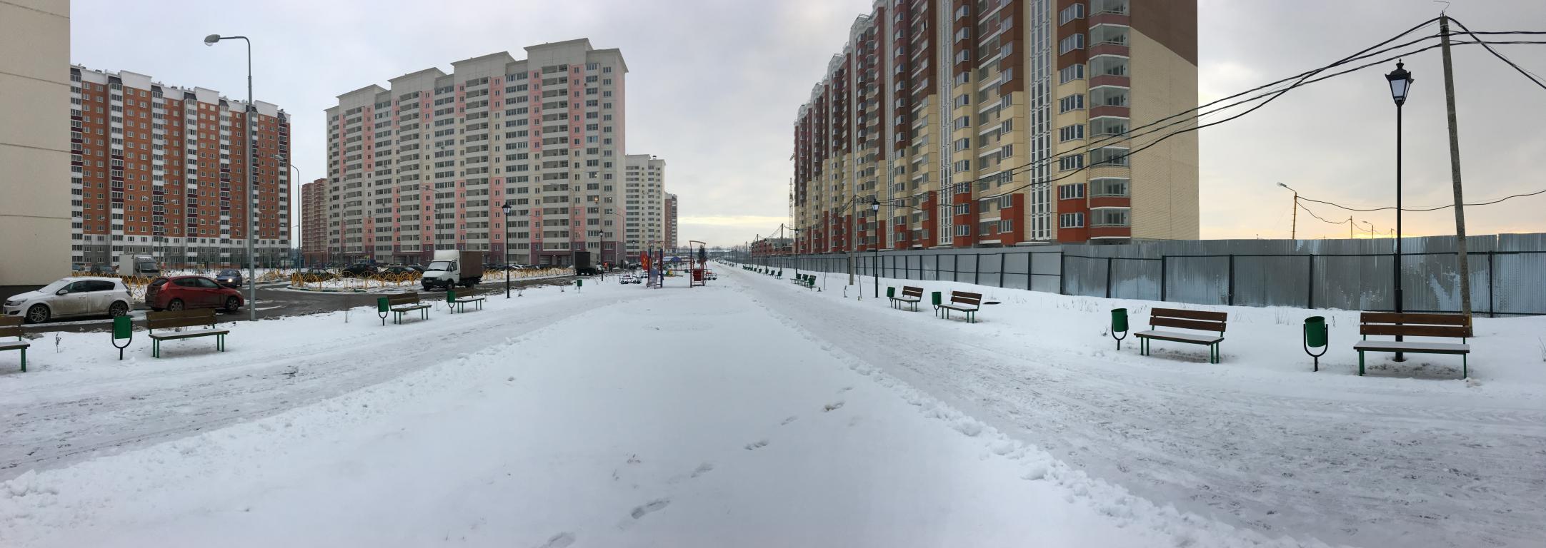 Бульвар Строителей на территории ЖК "Домодедово Парк"